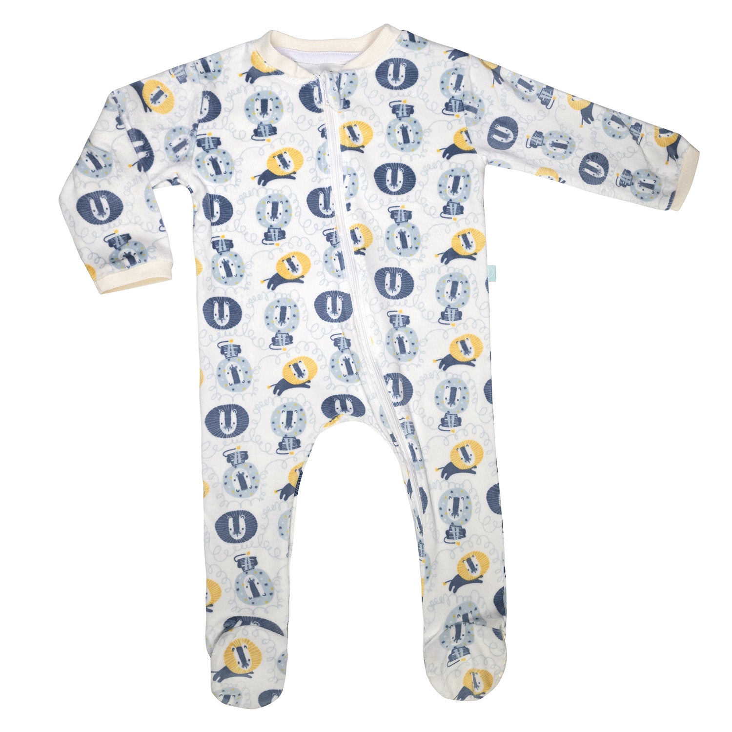 Pijama suavecito blanco león niño